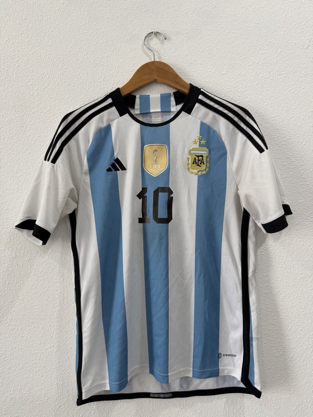 Argentina National Team Jersey Lionel Messi Youth XL Authentic 22/23 #10